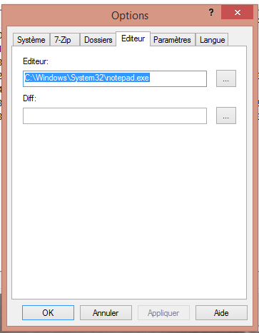 7zip parametres editeur